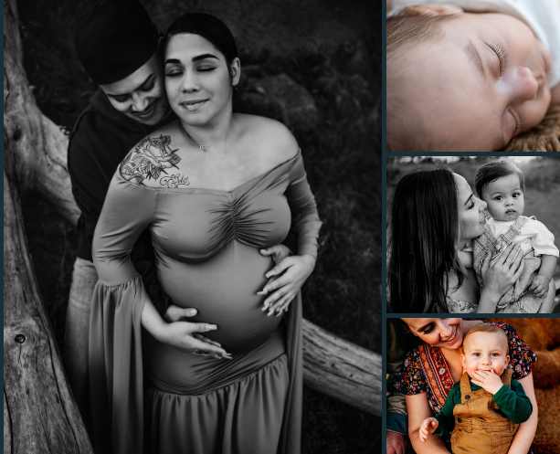 collage of first year photos Sacramento and Placer County photographer